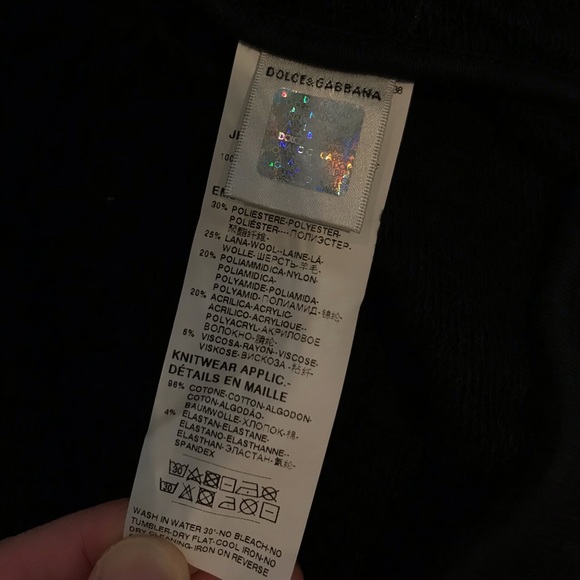 Dolce & Gabanna Black Bomber Jacket with Panther patch - Authentic - - Picture 6 of 7